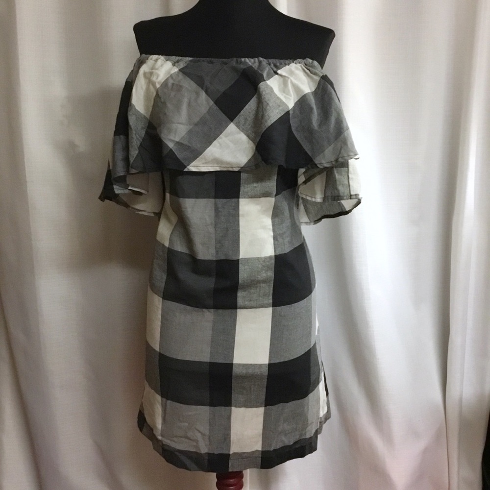 Gingham Ruffle Dress - Picture 1 of 6